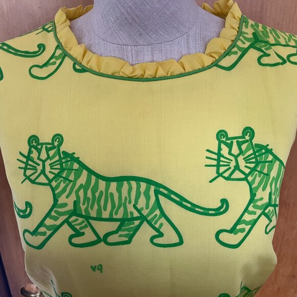 Vintage RARE Vested Gentress 1960s Tiger Print A-line dress - Picture 5 of 7